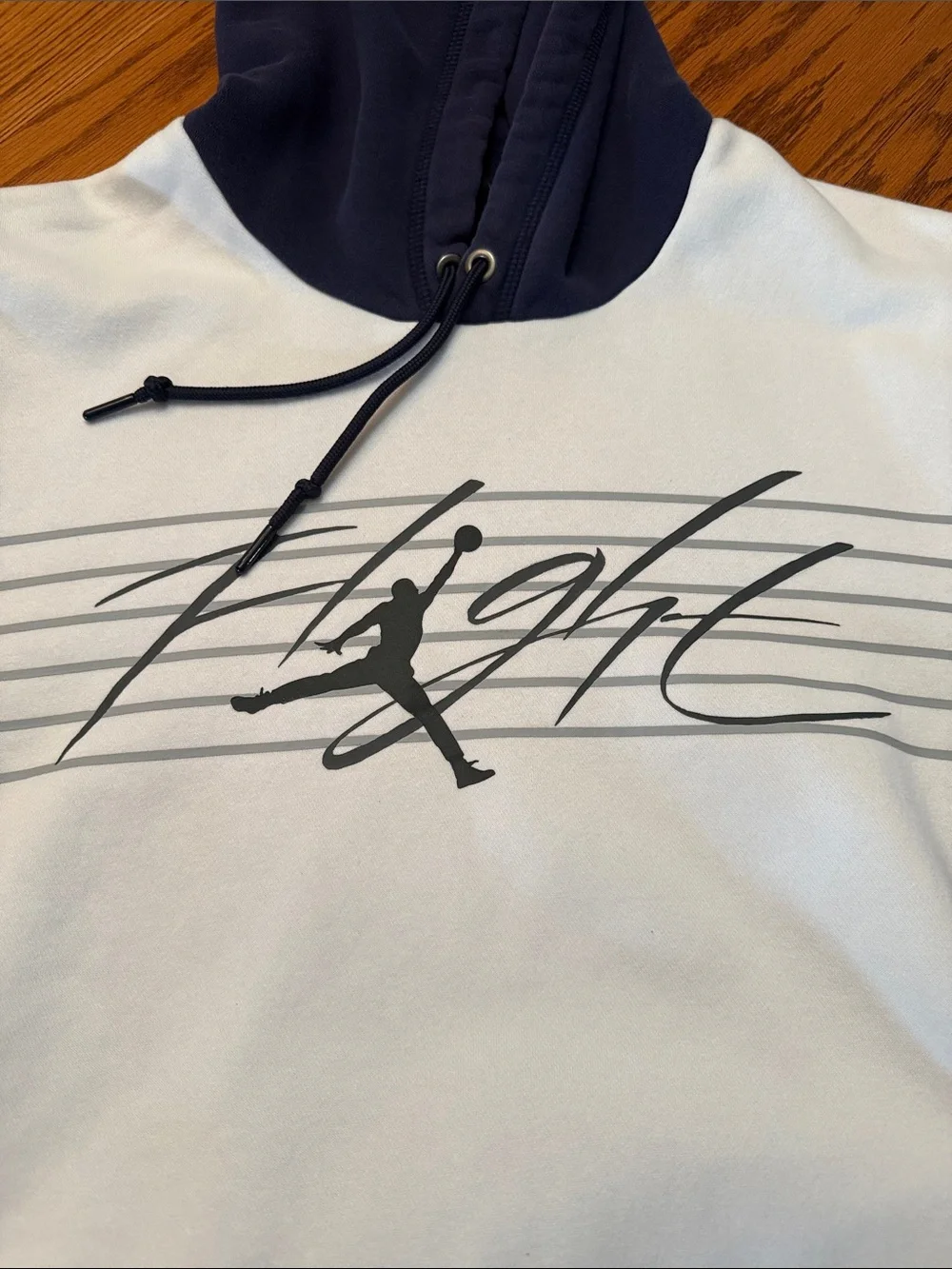 Jordan Two-Tone Navy and White Crewneck Hoodie Men’s M non smoking home